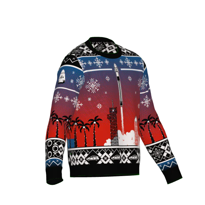Crew Launch Christmas - Crew Dragon Knitted Sweater - Image 5