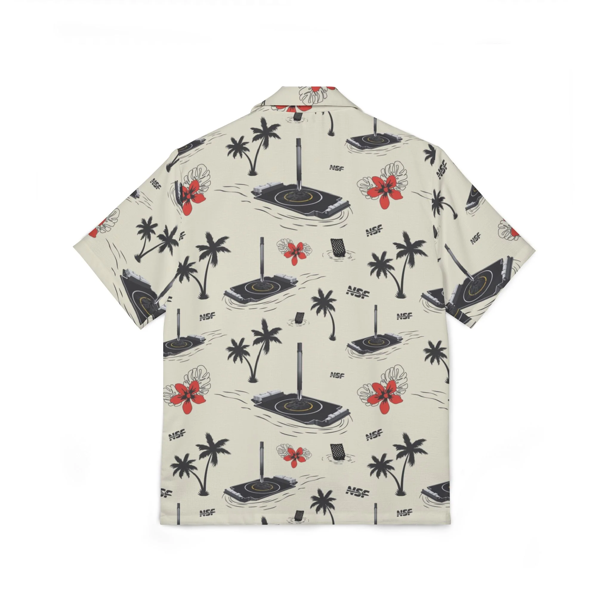 Beige Droneship Hawaiian Shirt - Image 2