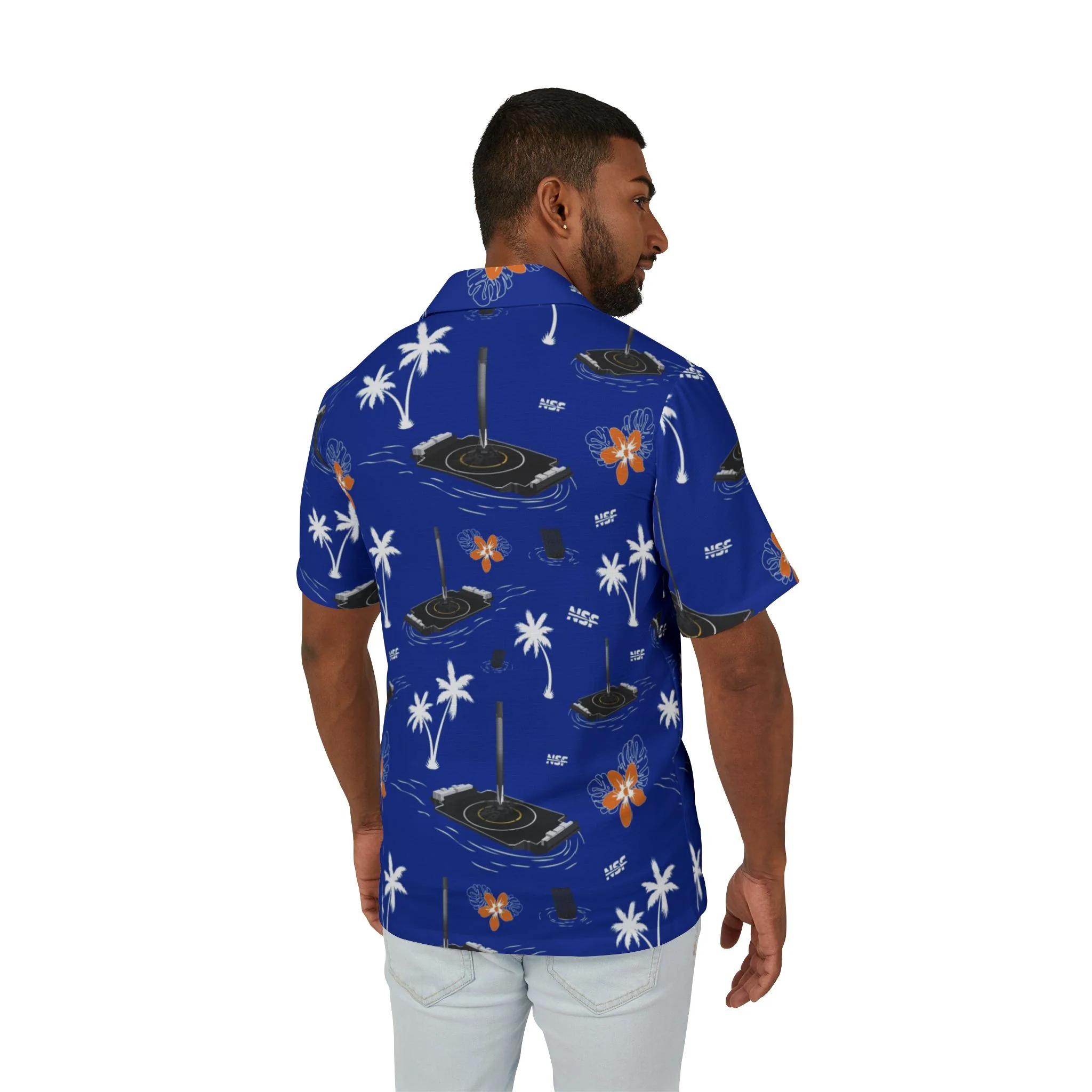 Blue Droneship Hawaiian Shirt - Image 4