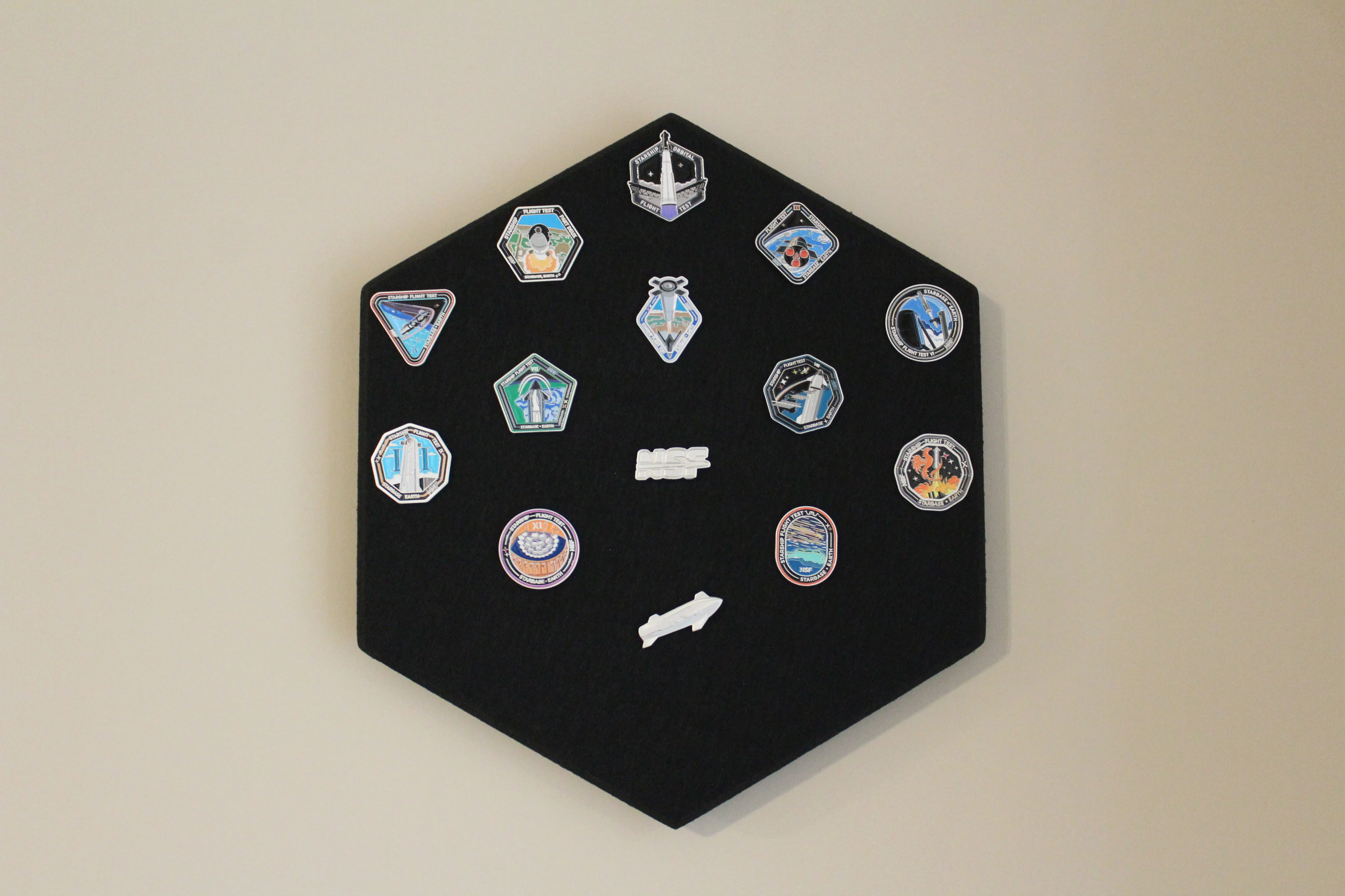 SpaceX Starship Flight Pin Collection & Display Mount - Image 4