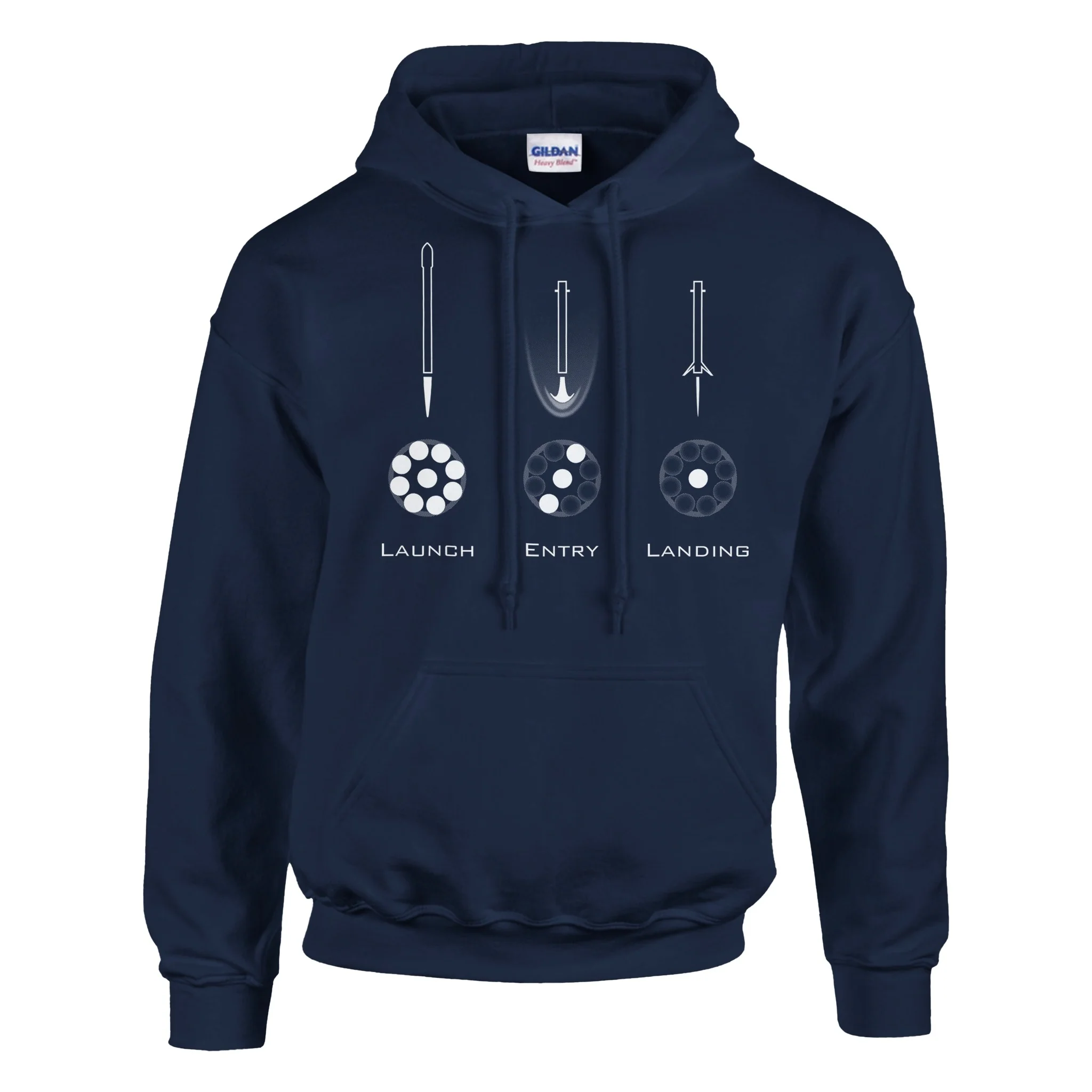 Launch, Entry, Landing - Falcon Edition - Unisex Hoodie - Image 4
