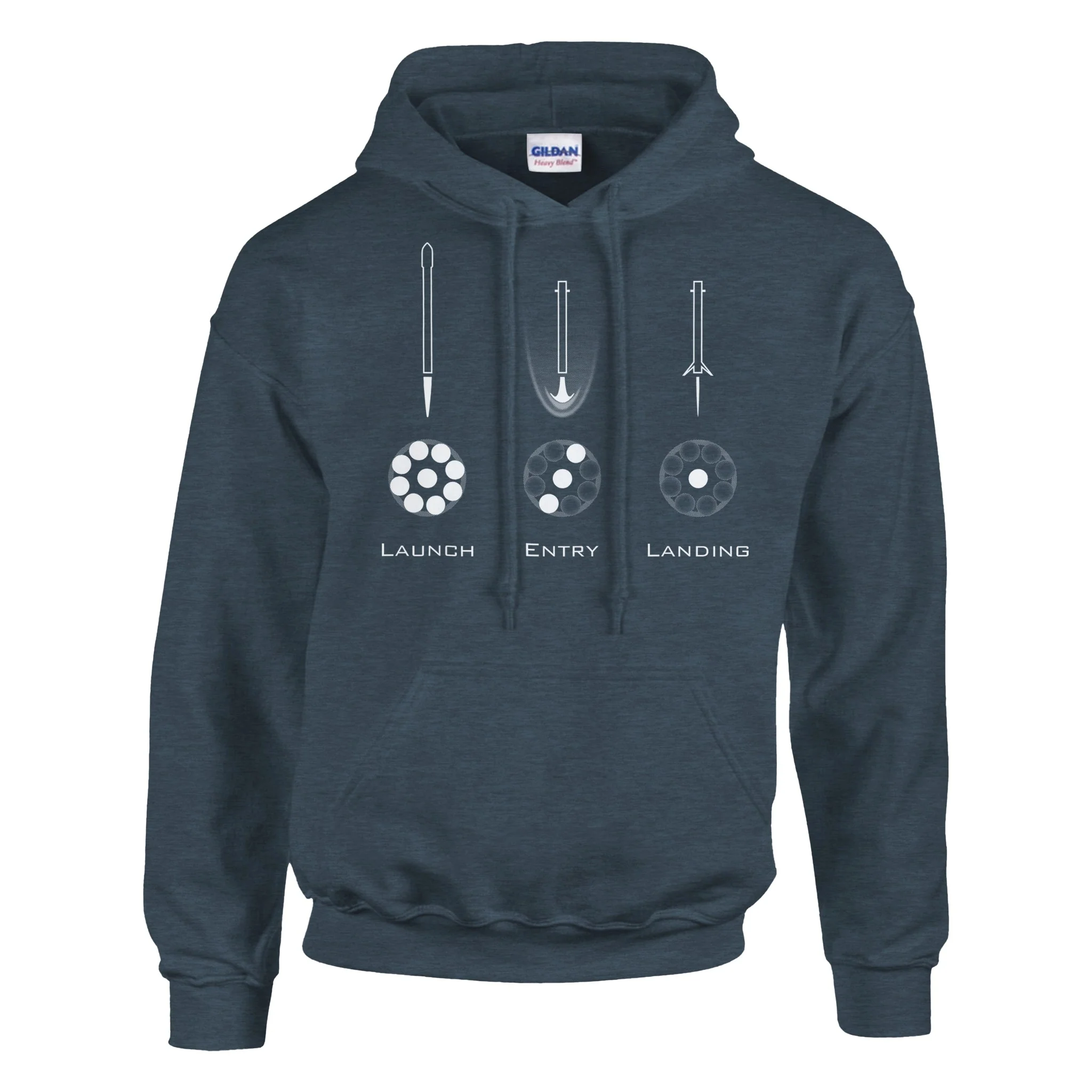 Launch, Entry, Landing - Falcon Edition - Unisex Hoodie - Image 6