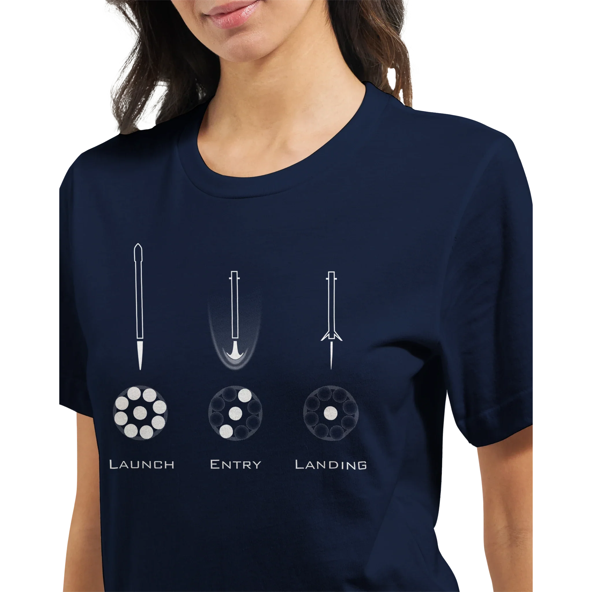 Launch, Entry, Landing - Falcon Edition - Unisex T-shirt - Image 17