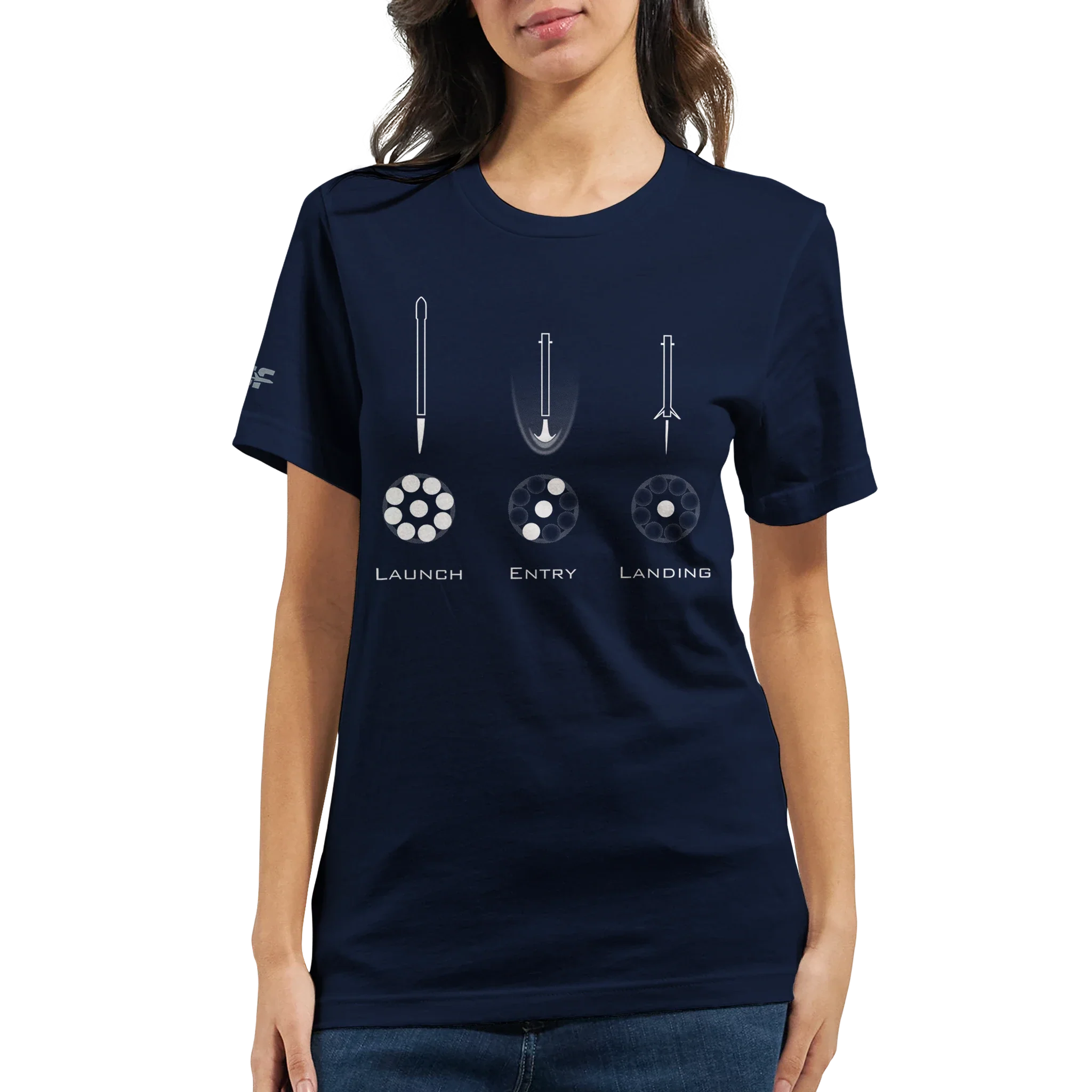 Launch, Entry, Landing - Falcon Edition - Unisex T-shirt - Image 19