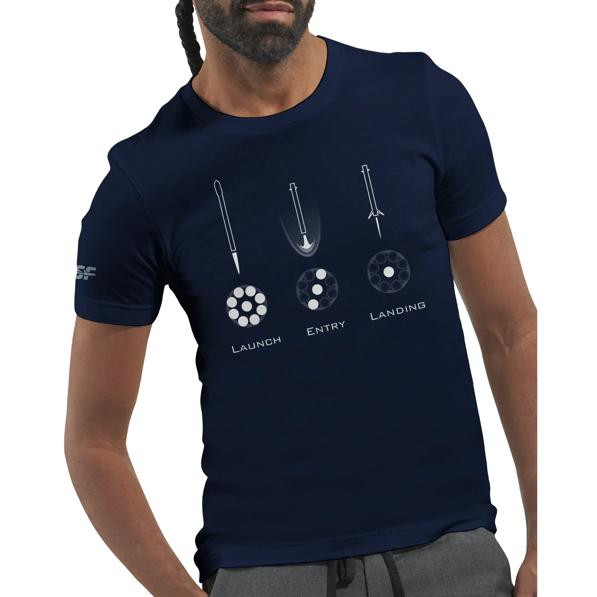 Launch, Entry, Landing - Falcon Edition - Unisex T-shirt - Image 20