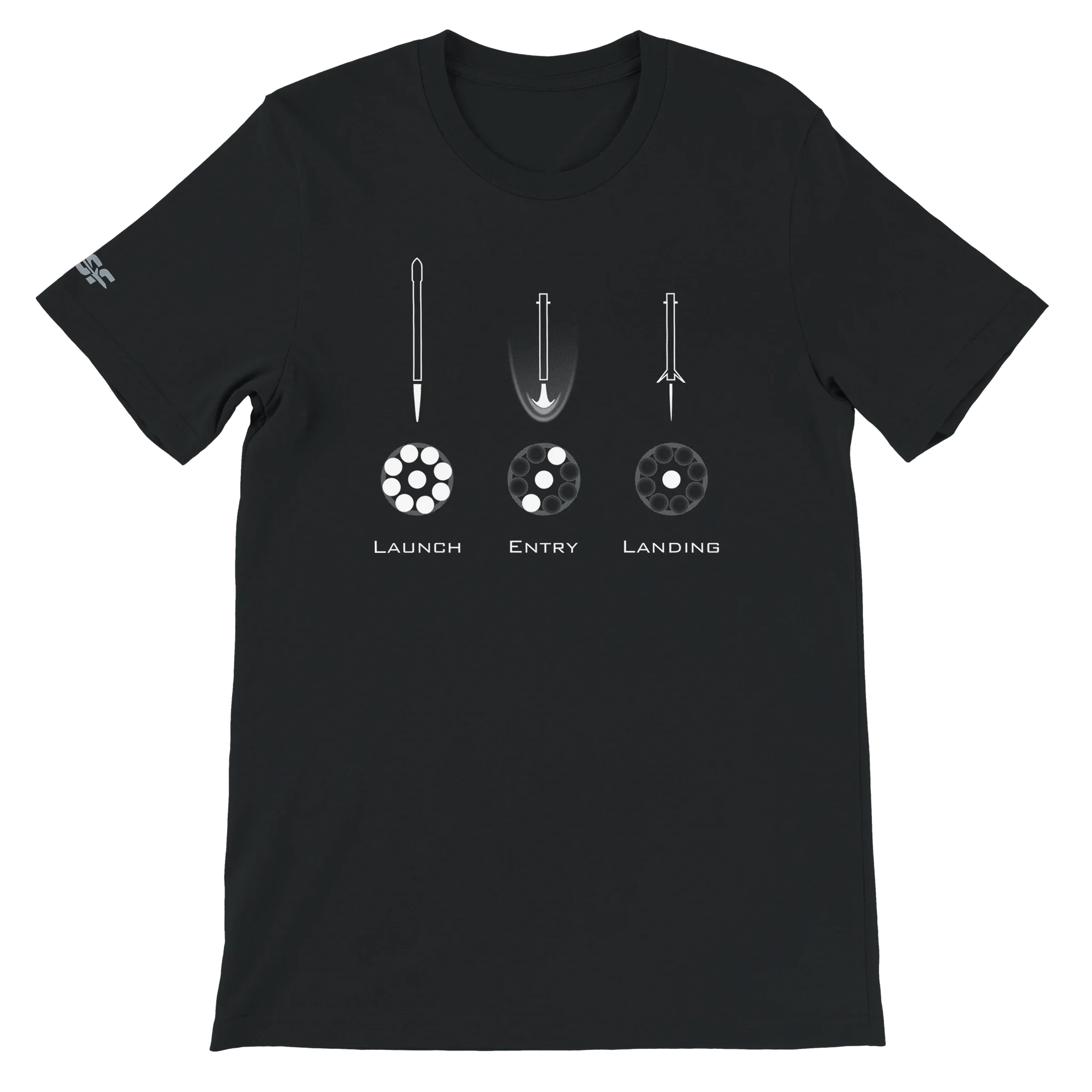 Launch, Entry, Landing - Falcon Edition - Unisex T-shirt - Image 4