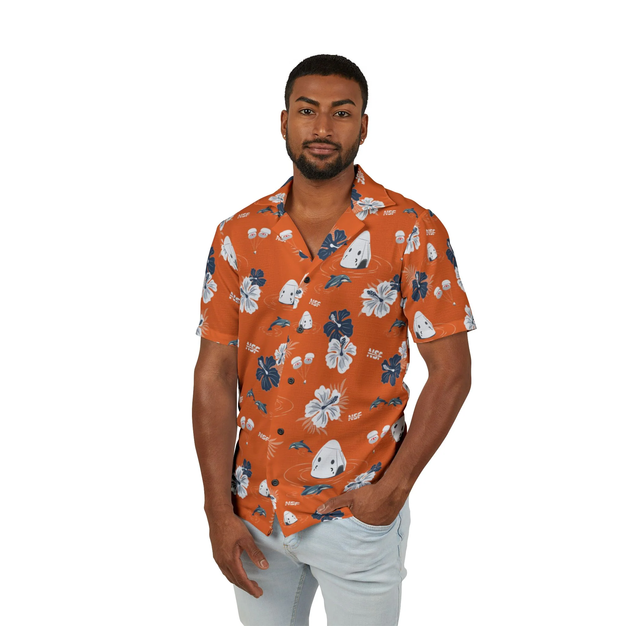 Orange Dragon Hawaiian Shirt - Image 3