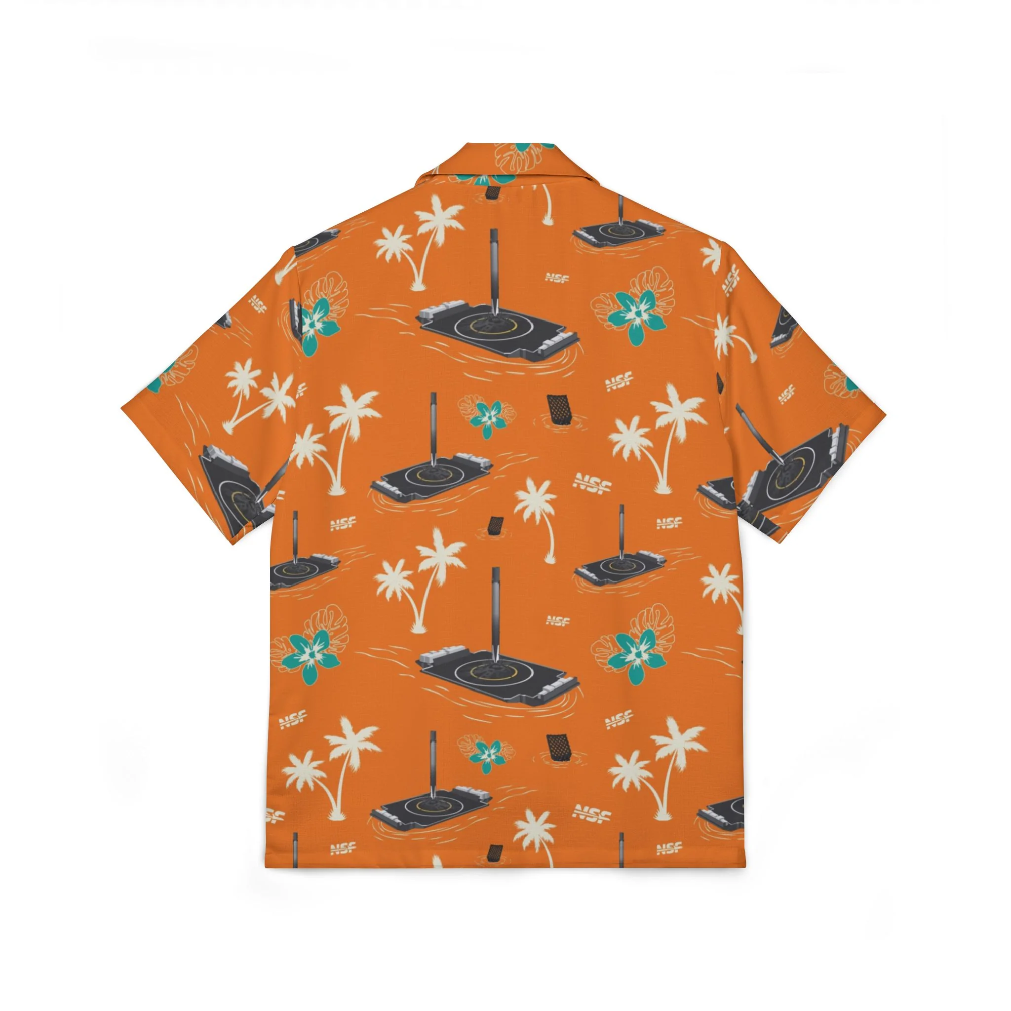 Orange Droneship Hawaiian Shirt - Image 2