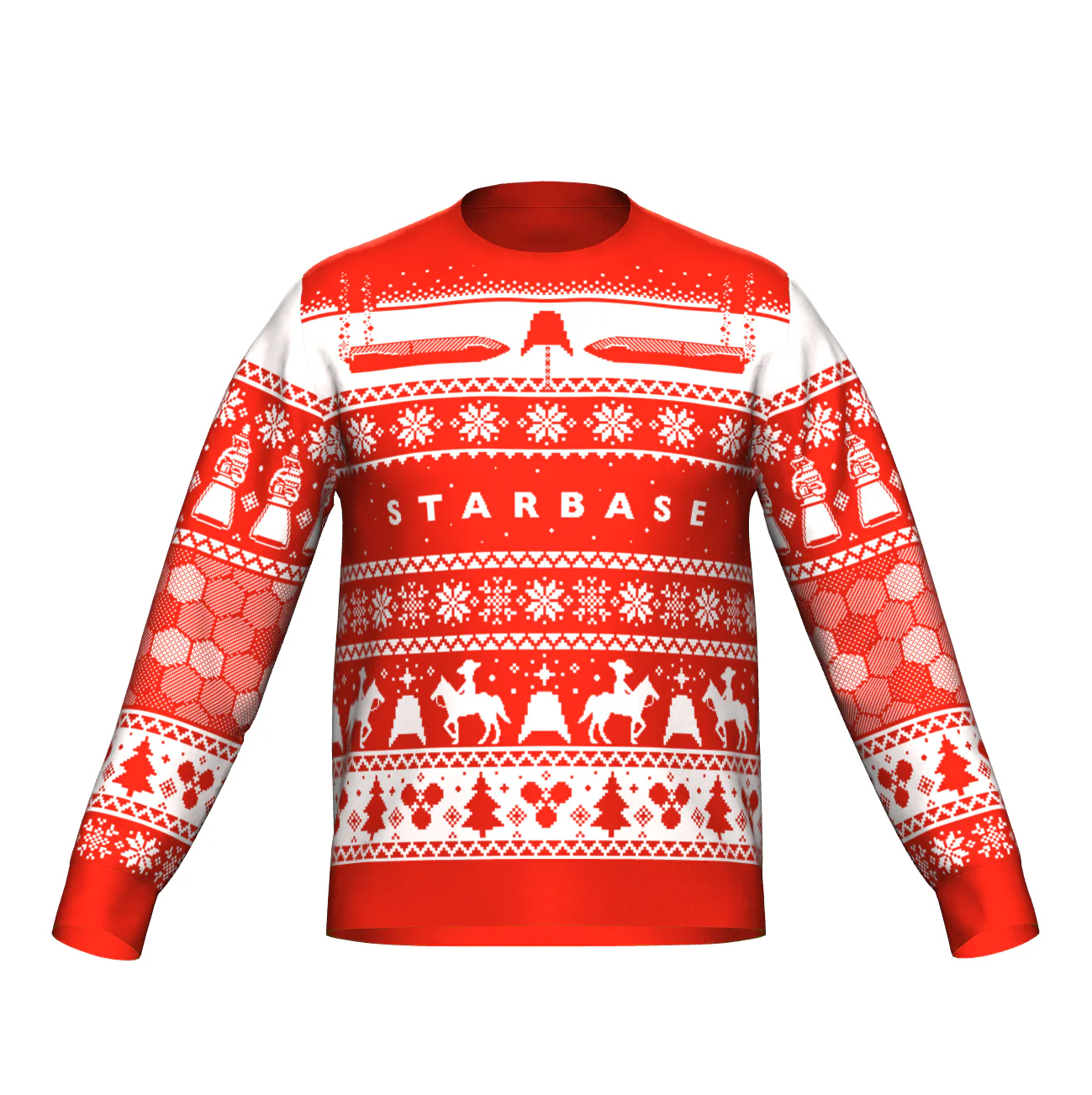 Starbase Knitted Holiday Sweater - RED