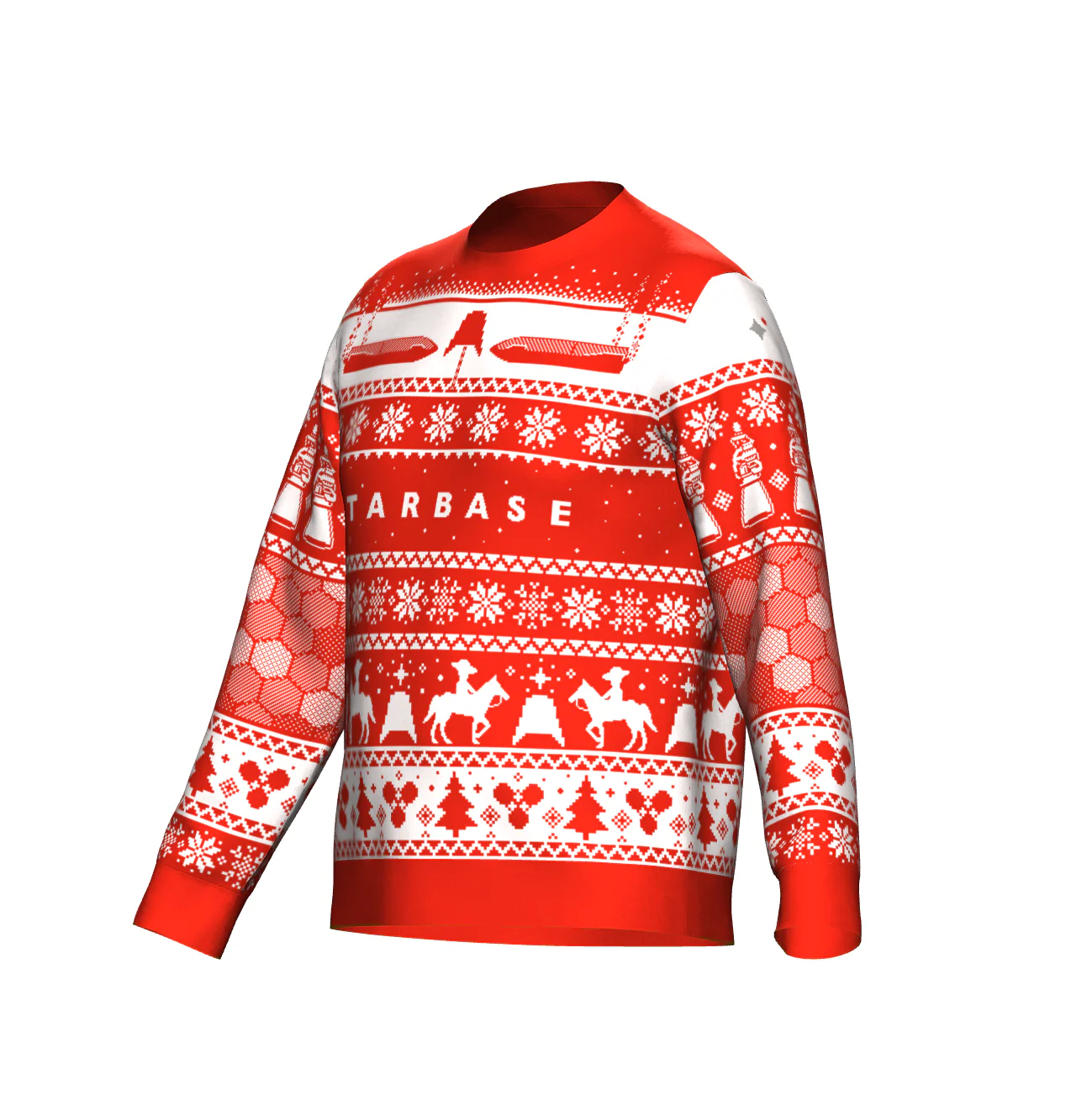 Starbase Knitted Holiday Sweater - RED - Image 2
