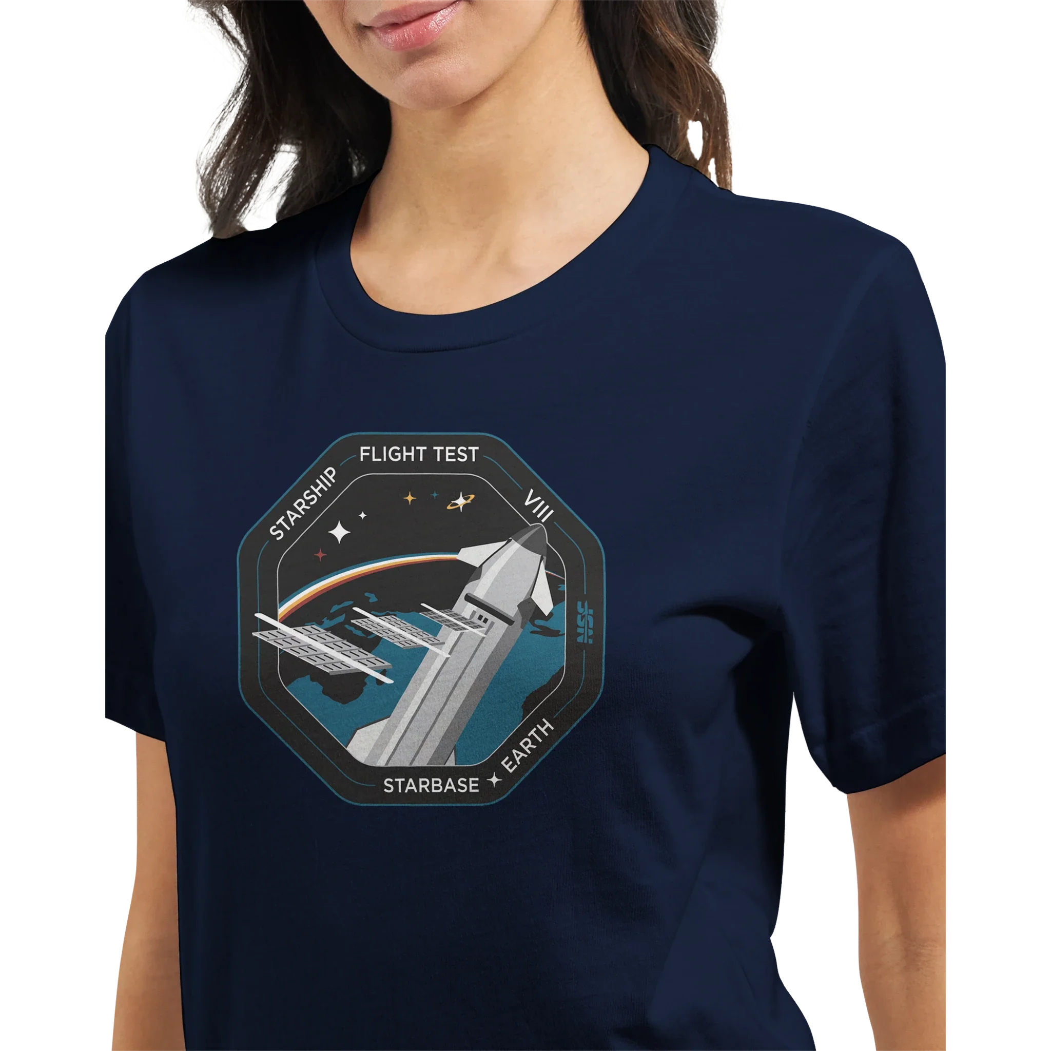 Starship Flight Test 8 - Unisex T-shirt - Image 21