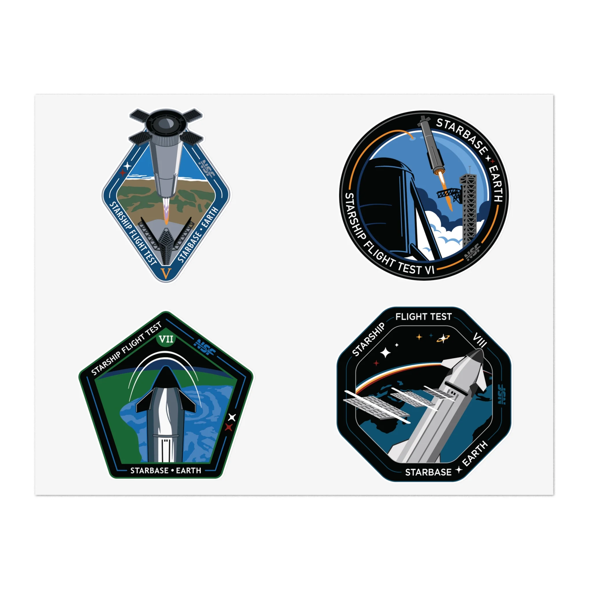 Starship Patch 5/6/7/8 Sticker Sheet - Image 2